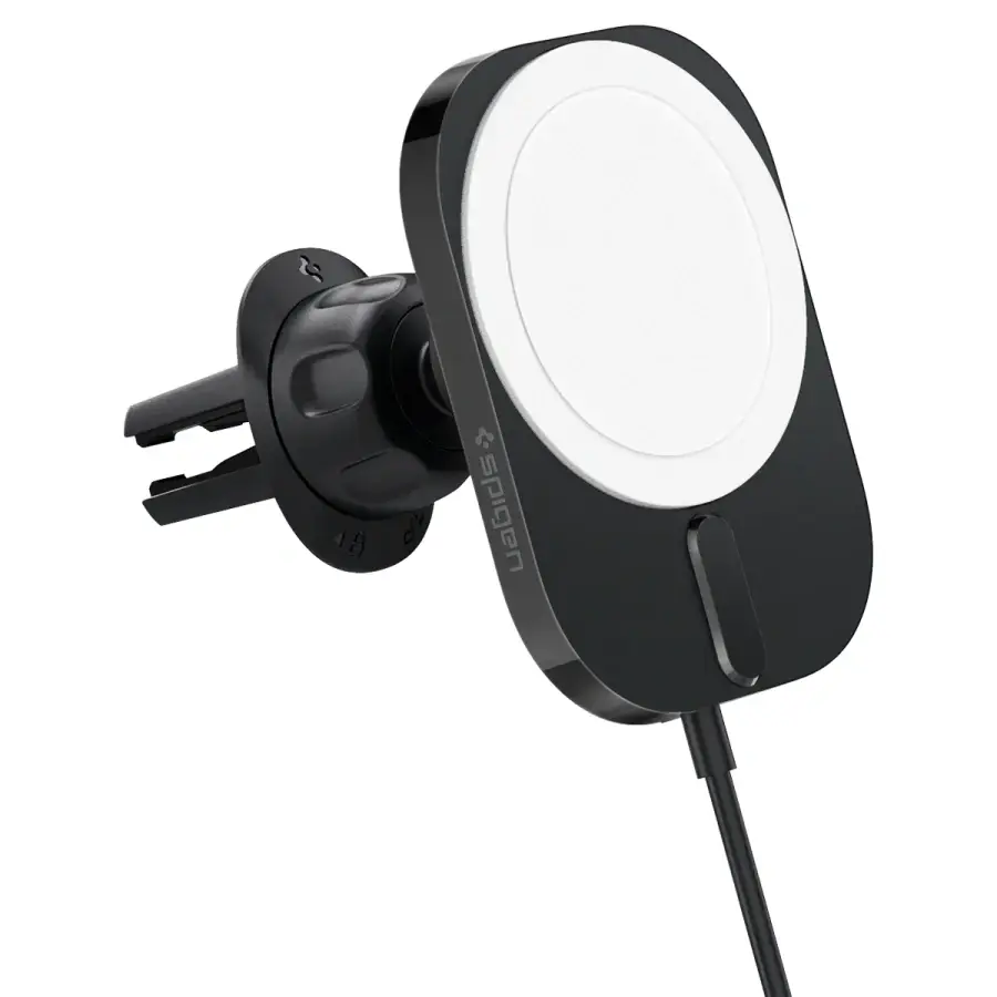Автодержатель с функцией беспроводной зарядки 15W Spigen OneTap Pro 3 ITM12W OneTap MagSafe Car Mount Airvent (ACP03694)