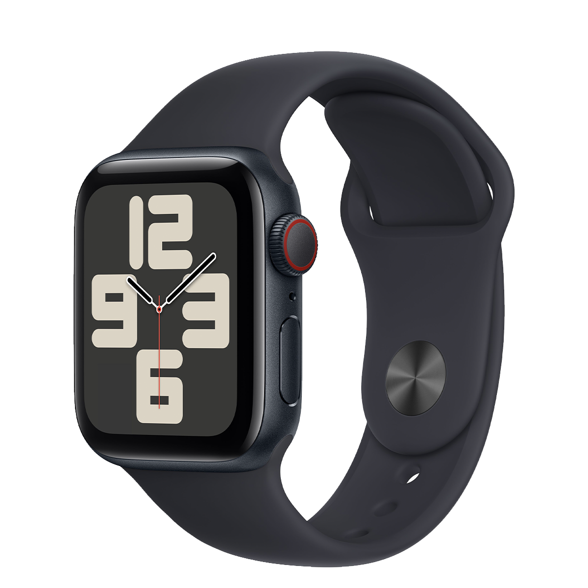 Apple Watch SE 2 2023 GPS + Cellular 40mm Midnight Aluminum Case with Midnight Sport Band - M/L (MRG93)