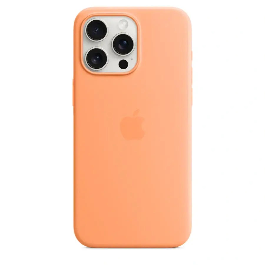 Чохол Apple iPhone 15 Pro Max Silicone Case with MagSafe Lux Copy - Orange Sorbet