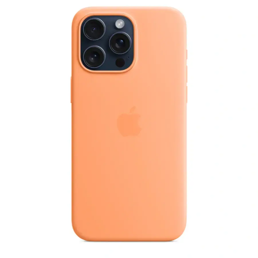 Чохол Apple iPhone 15 Pro Max Silicone Case with MagSafe Lux Copy - Orange Sorbet