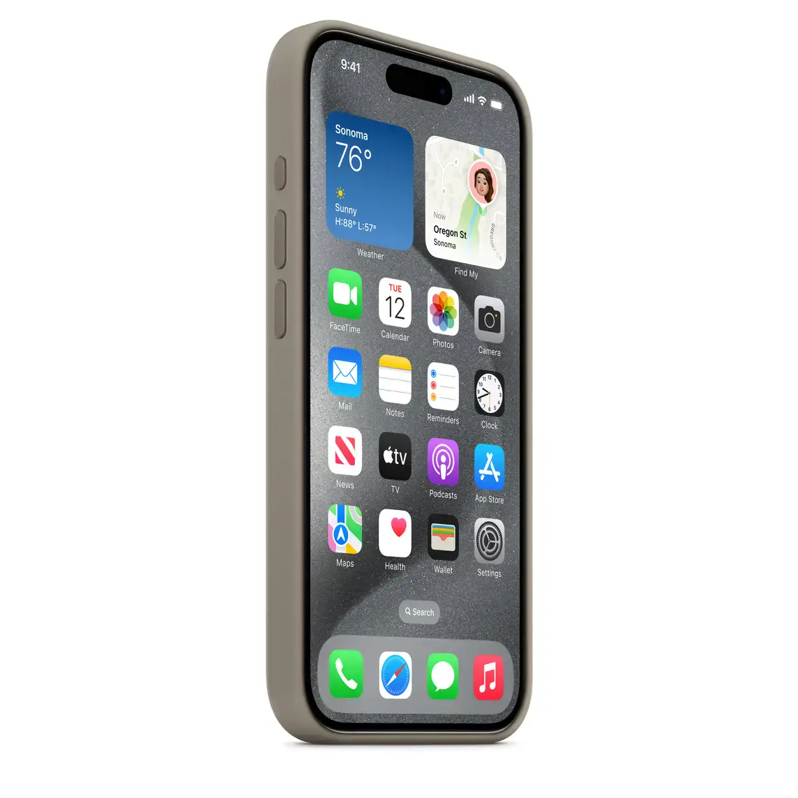 Чехол Apple iPhone 15 Pro Silicone Case with MagSafe Lux Copy - Clay