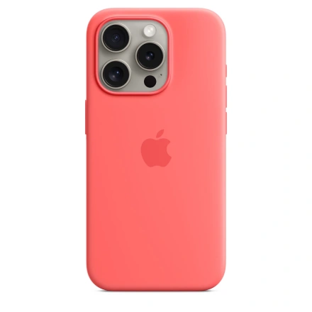 Чехол Apple iPhone 15 Pro Silicone Case with MagSafe Lux Copy - Guava