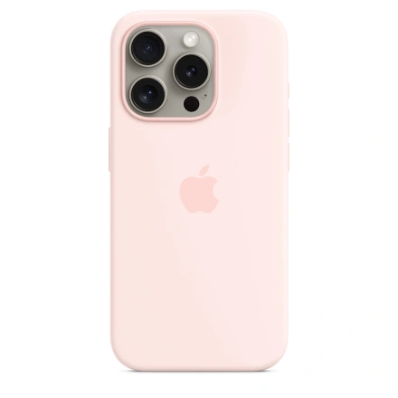 Чехол Apple iPhone 15 Pro Silicone Case with MagSafe Lux Copy - Light Pink