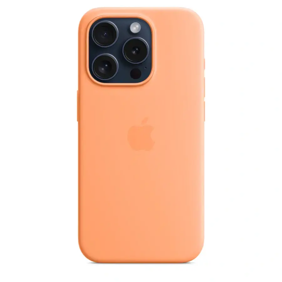 Чохол Apple iPhone 15 Pro Silicone Case with MagSafe Lux Copy - Orange Sorbet