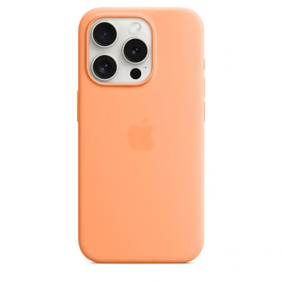 Чохол Apple iPhone 15 Pro Silicone Case with MagSafe Lux Copy - Orange Sorbet