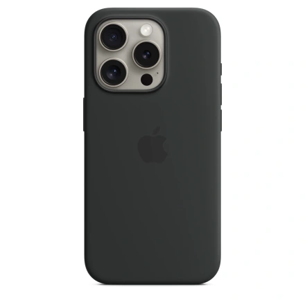 Чехол Apple iPhone 15 Pro Silicone Case with MagSafe Lux Copy - Black