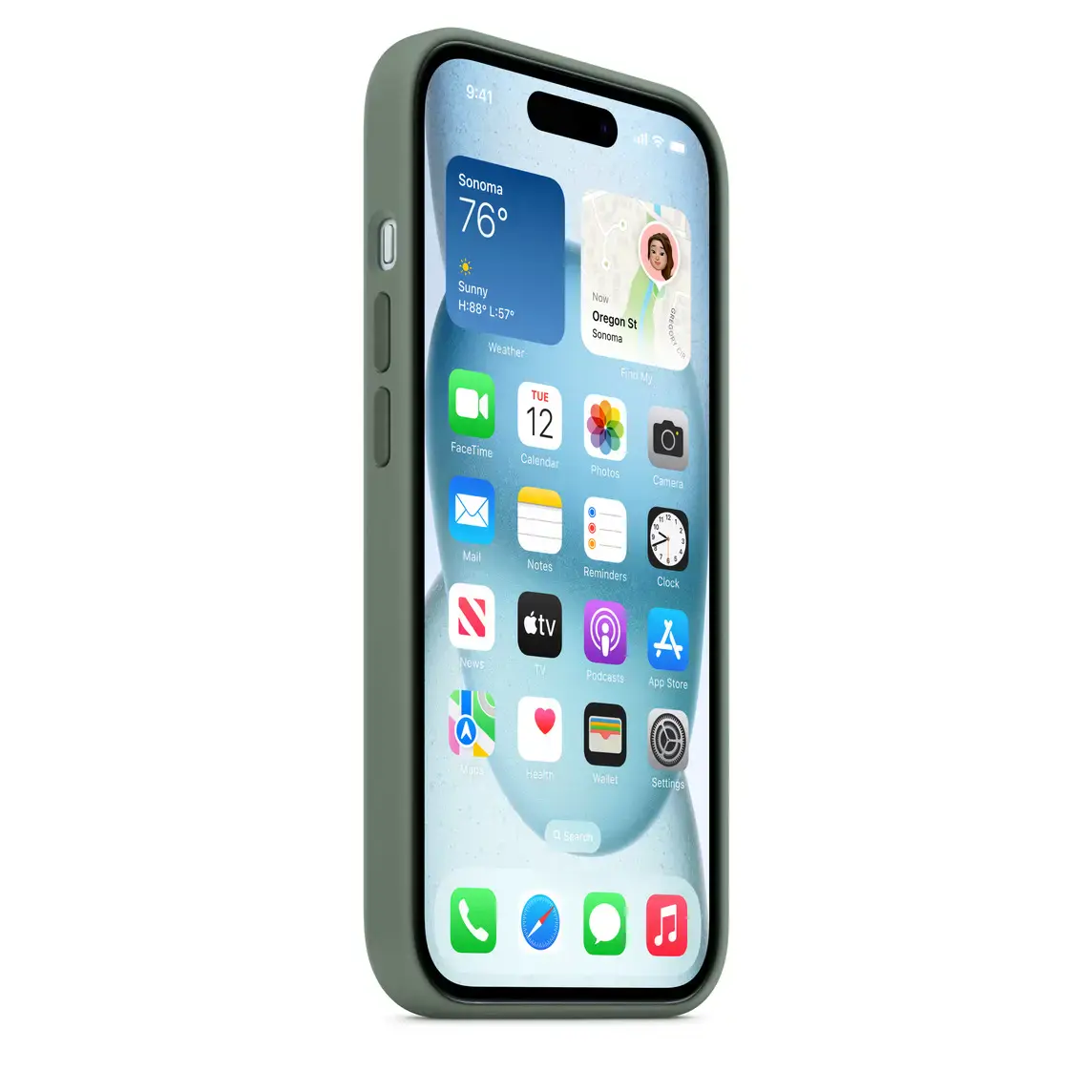 Чехол Apple iPhone 15 Silicone Case with MagSafe Lux Copy - Cypress