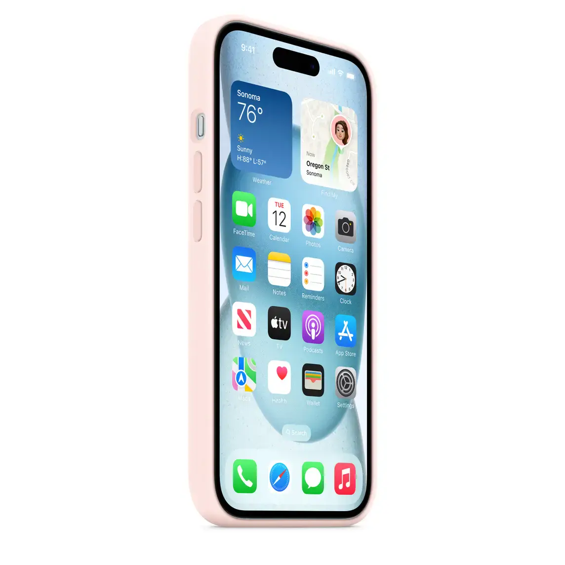 Чохол Apple iPhone 15 Silicone Case with MagSafe Lux Copy - Light Pink
