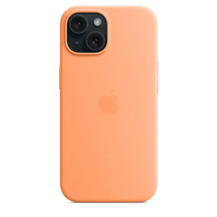 Чохол Apple iPhone 15 Silicone Case with MagSafe Lux Copy - Orange Sorbet