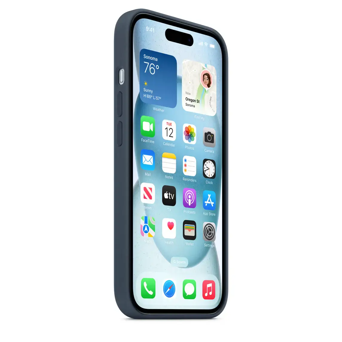 Чохол Apple iPhone 15 Silicone Case with MagSafe Lux Copy - Storm Blue