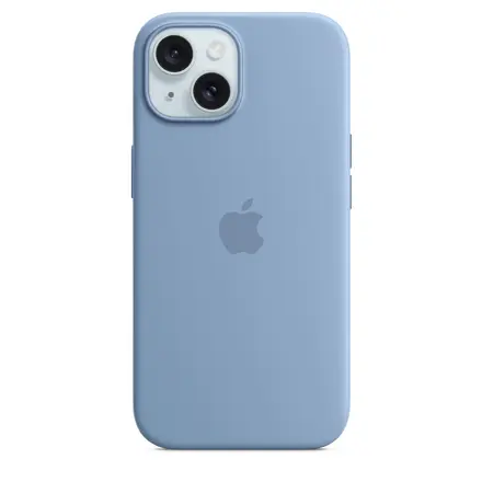 Чохол Apple iPhone 15 Silicone Case with MagSafe Lux Copy - Winter Blue