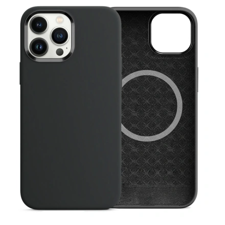 Чехол Comma Magnetic Silicone Nature Series для iPhone 15 Pro Max - Black