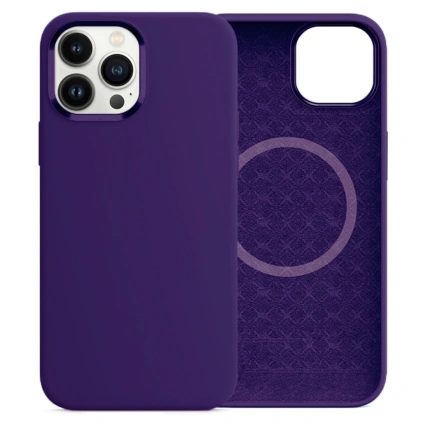 Чехол Comma Magnetic Silicone Nature Series для iPhone 15 Pro Max - Purple