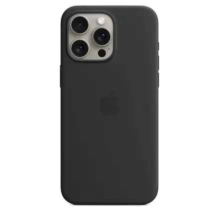 Чехол Apple iPhone 15 Pro Max Silicone Case with MagSafe - Black (MT1M3)