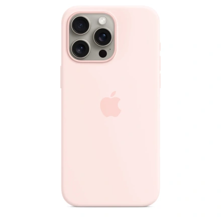 Чехол Apple iPhone 15 Pro Max Silicone Case with MagSafe - Light Pink (MT1U3)