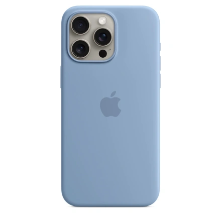 Чехол Apple iPhone 15 Pro Max Silicone Case with MagSafe - Winter Blue (MT1Y3)