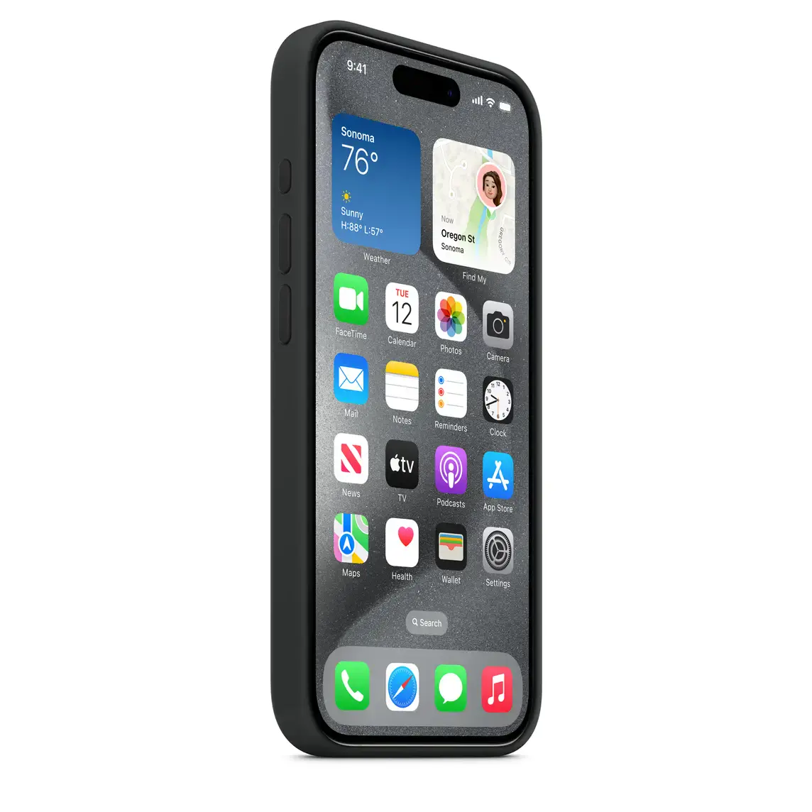 Чехол Apple iPhone 15 Pro Silicone Case with MagSafe - Black (MT1A3)