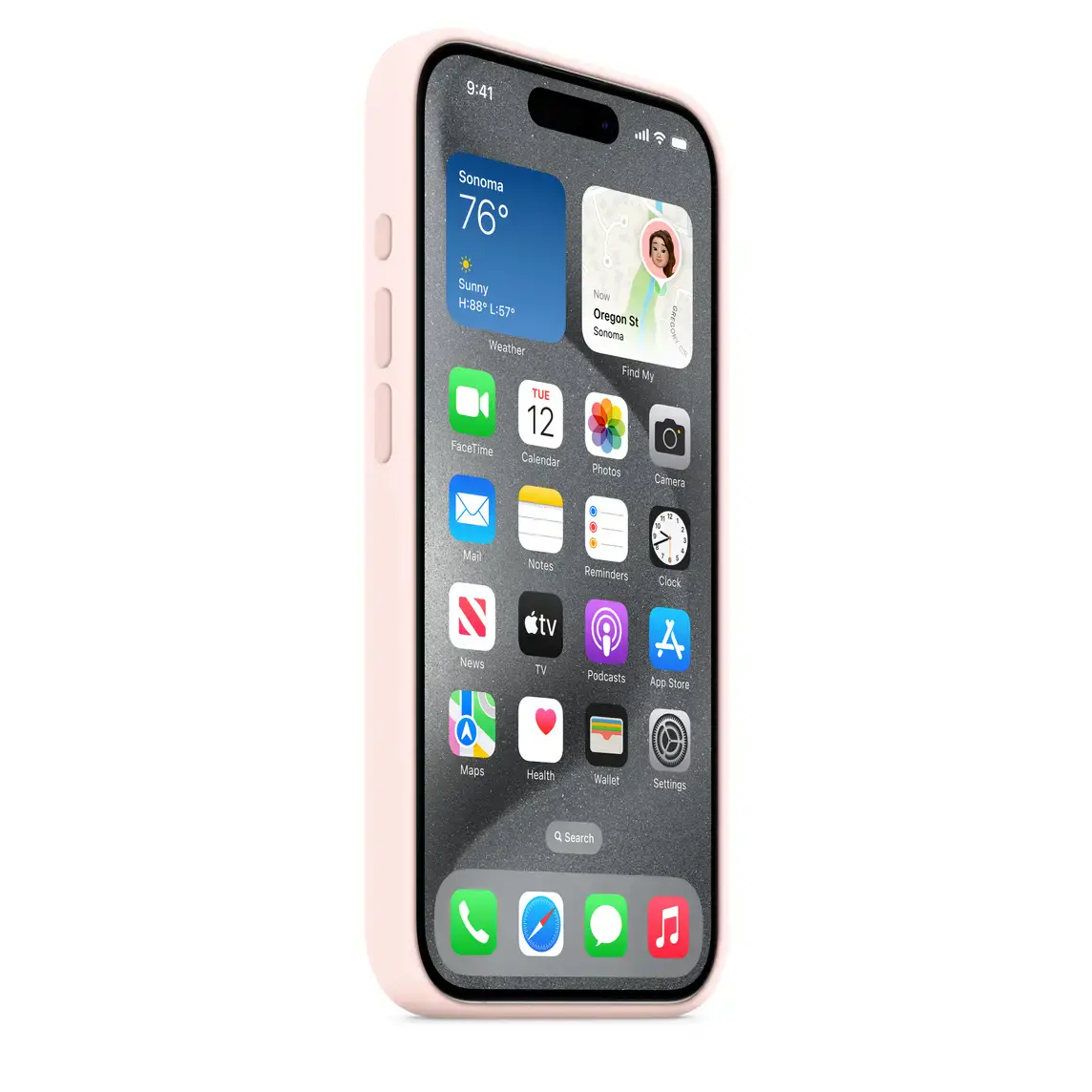 Чехол Apple iPhone 15 Pro Silicone Case with MagSafe - Light Pink (MT1F3)