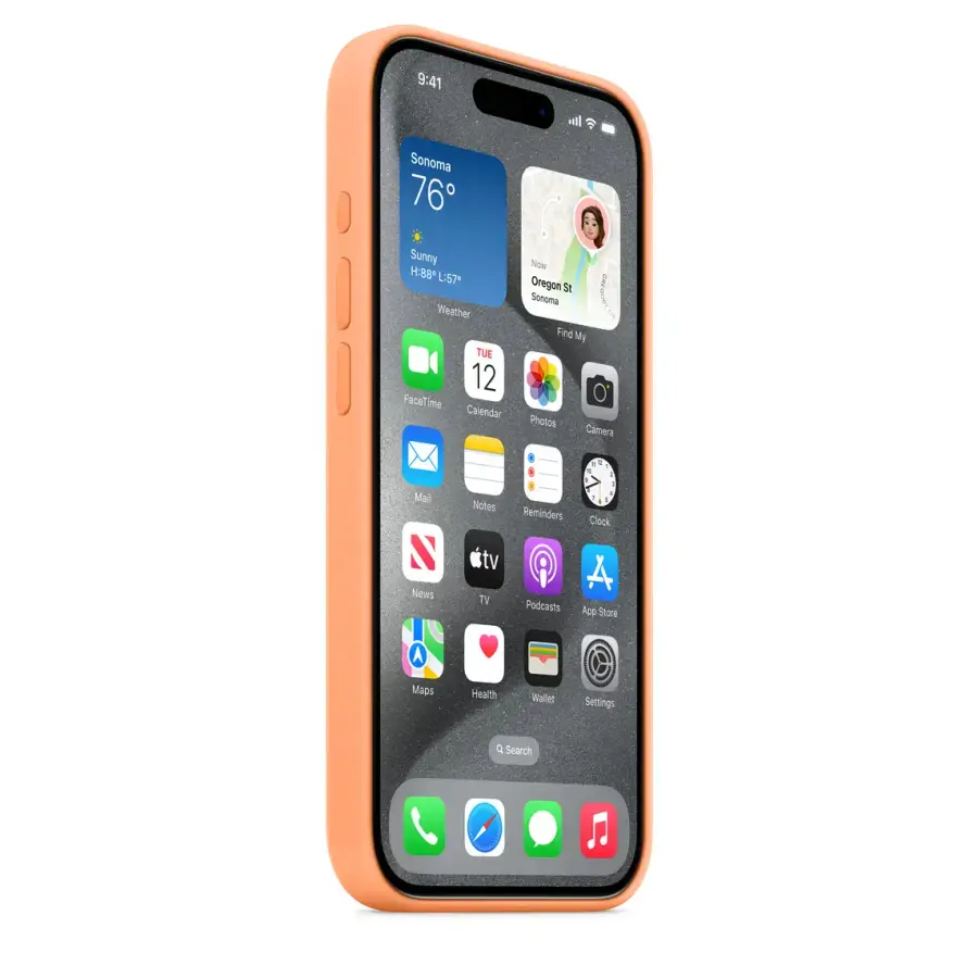 Чохол Apple iPhone 15 Pro Silicone Case with MagSafe - Orange Sorbet (MT1H3)