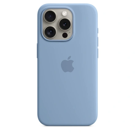 Чехол Apple iPhone 15 Pro Silicone Case with MagSafe - Winter Blue (MT1L3)