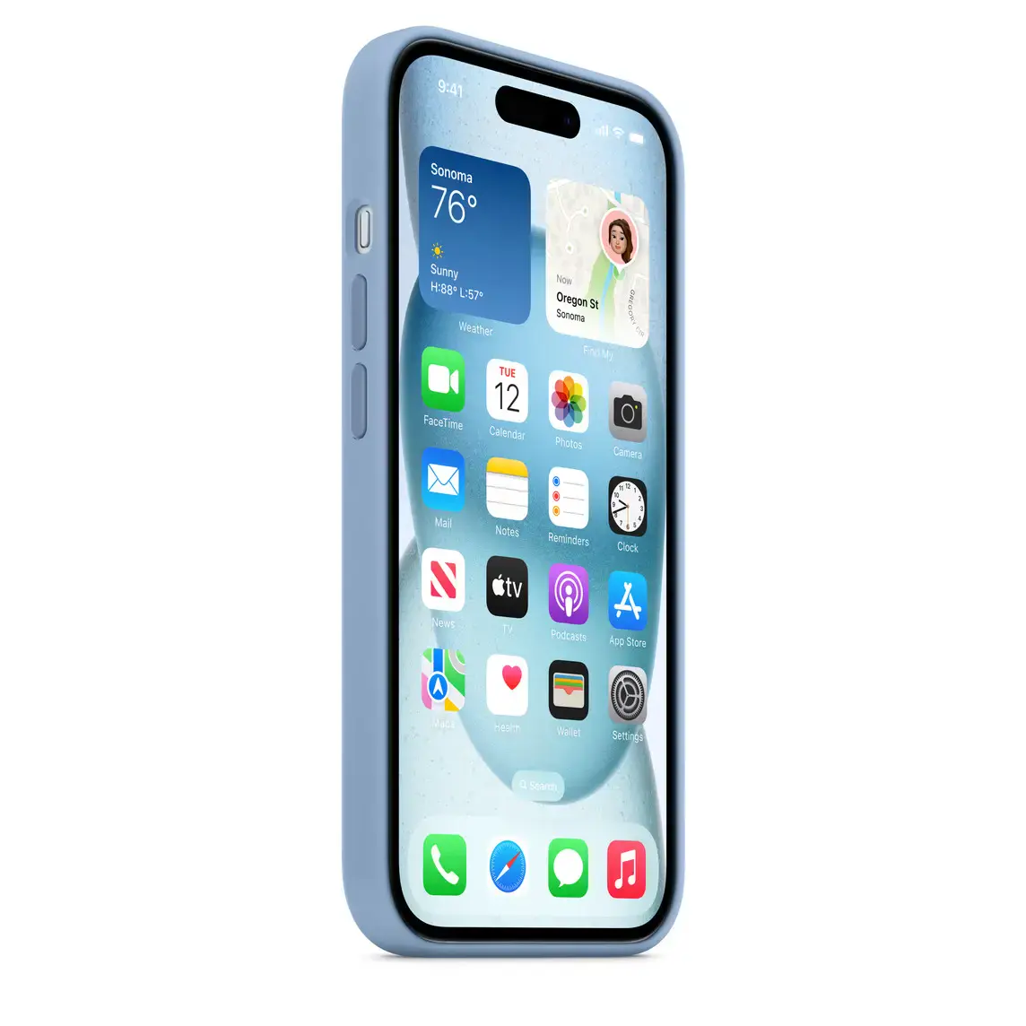 Чохол Apple iPhone 15 Silicone Case with MagSafe - Winter Blue (MT0Y3)