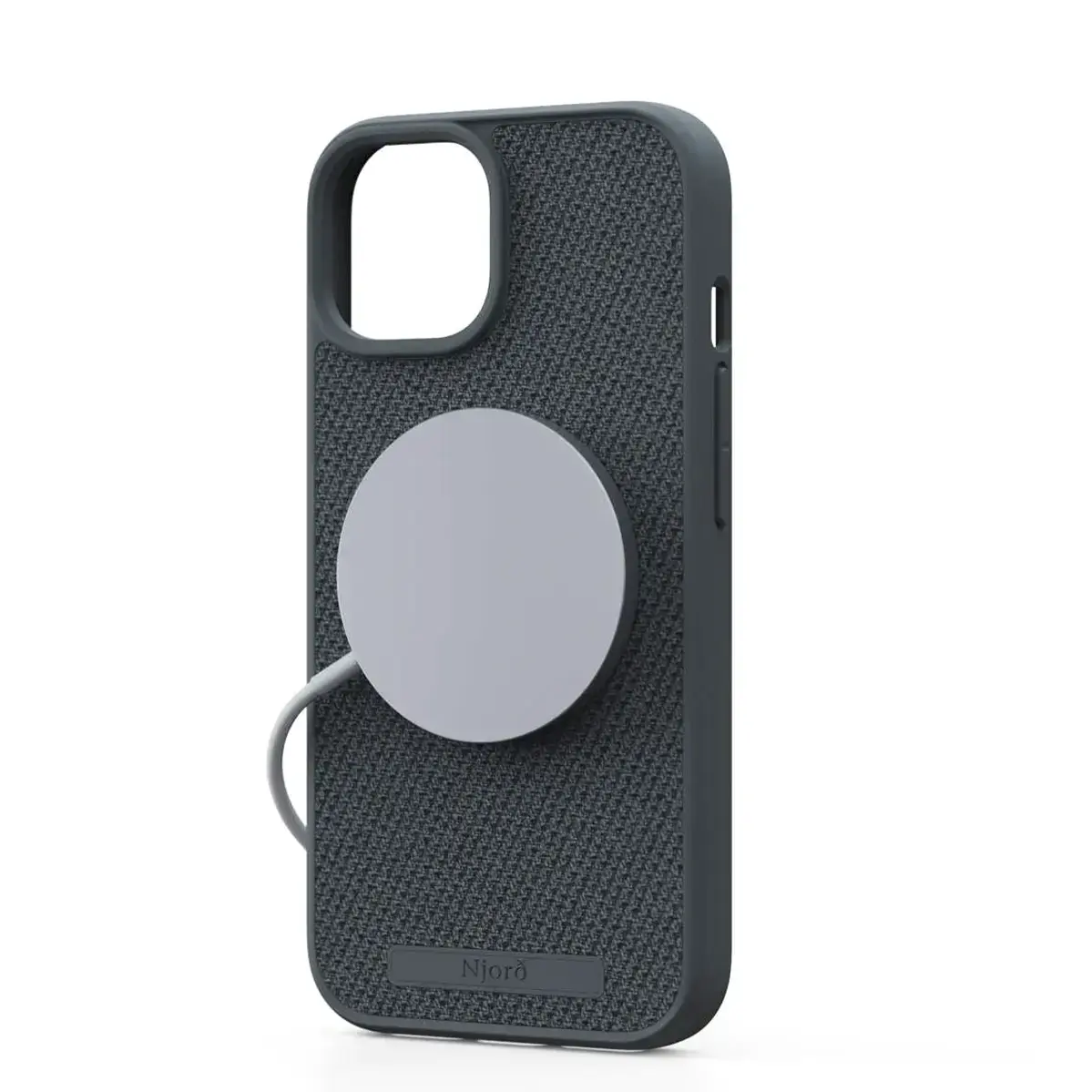 Чохол Njord Fabric MagSafe Case for iPhone 15 - Dark Grey (NA51FA09)