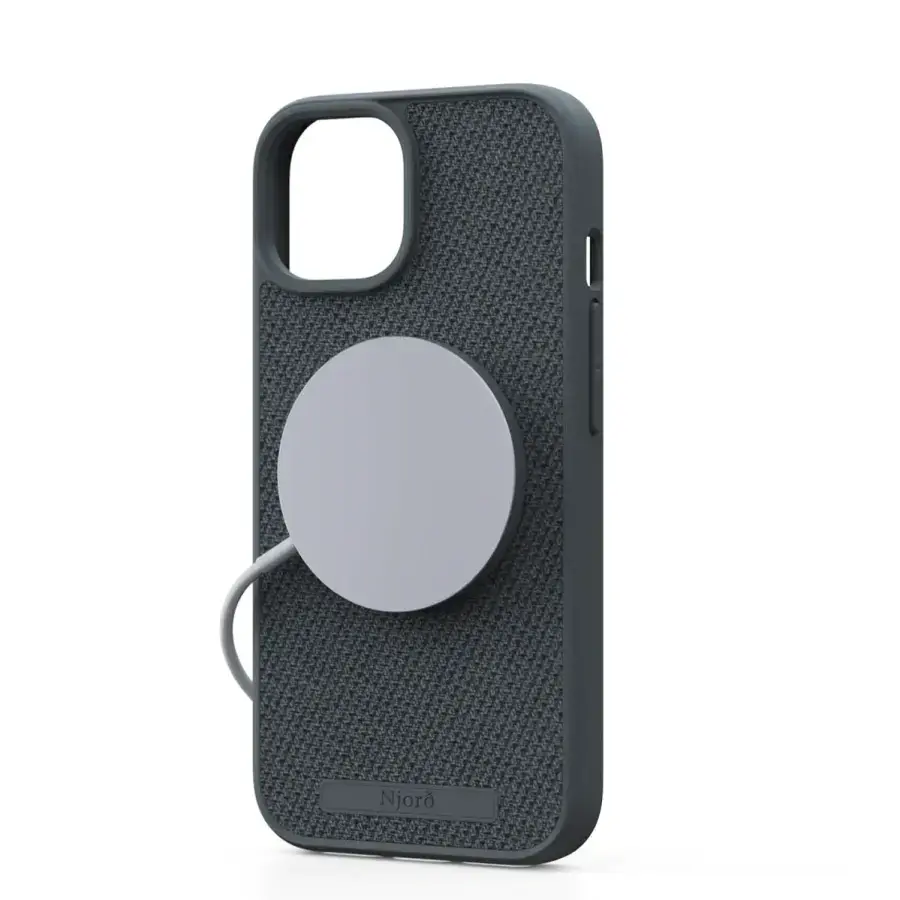Чехол Njord Fabric MagSafe Case for iPhone 15 - Dark Grey (NA51FA09)