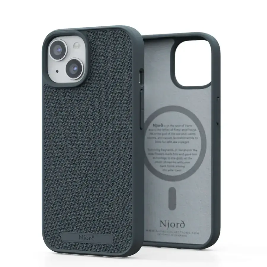 Чехол Njord Fabric MagSafe Case for iPhone 15 - Dark Grey (NA51FA09)