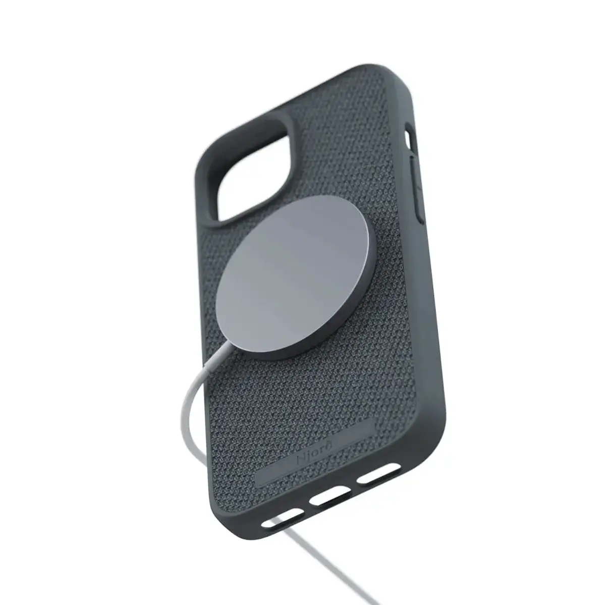 Чохол Njord Fabric MagSafe Case for iPhone 15 - Dark Grey (NA51FA09)