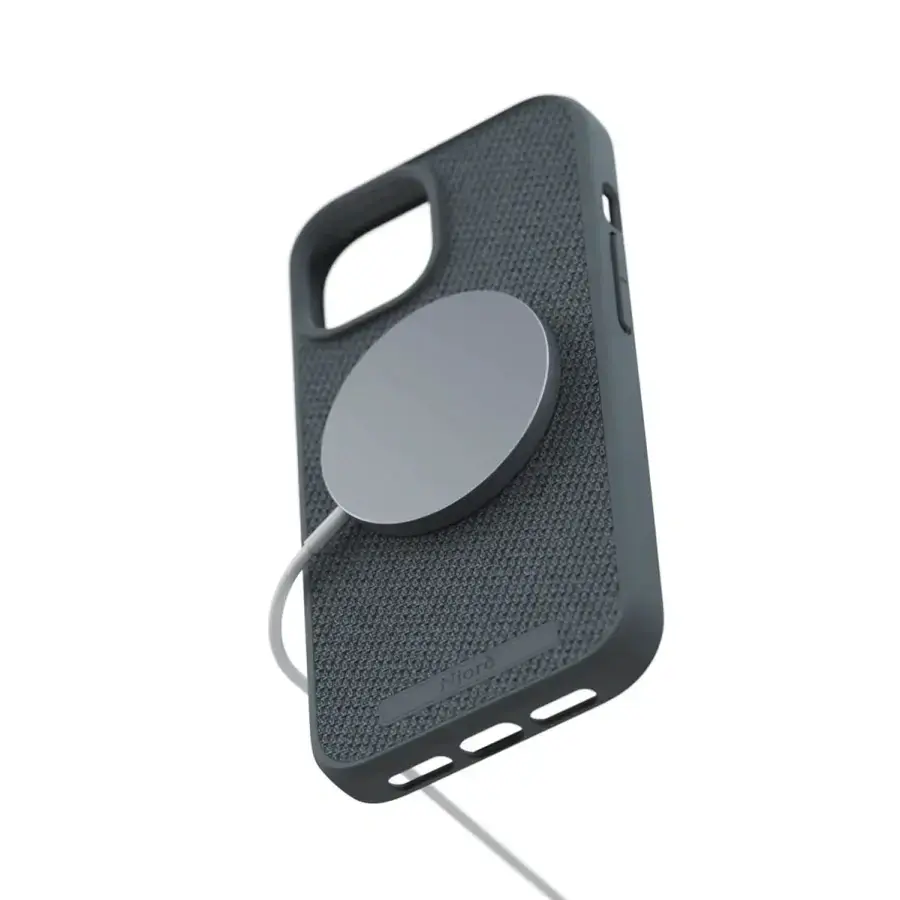 Чехол Njord Fabric MagSafe Case for iPhone 15 - Dark Grey (NA51FA09)