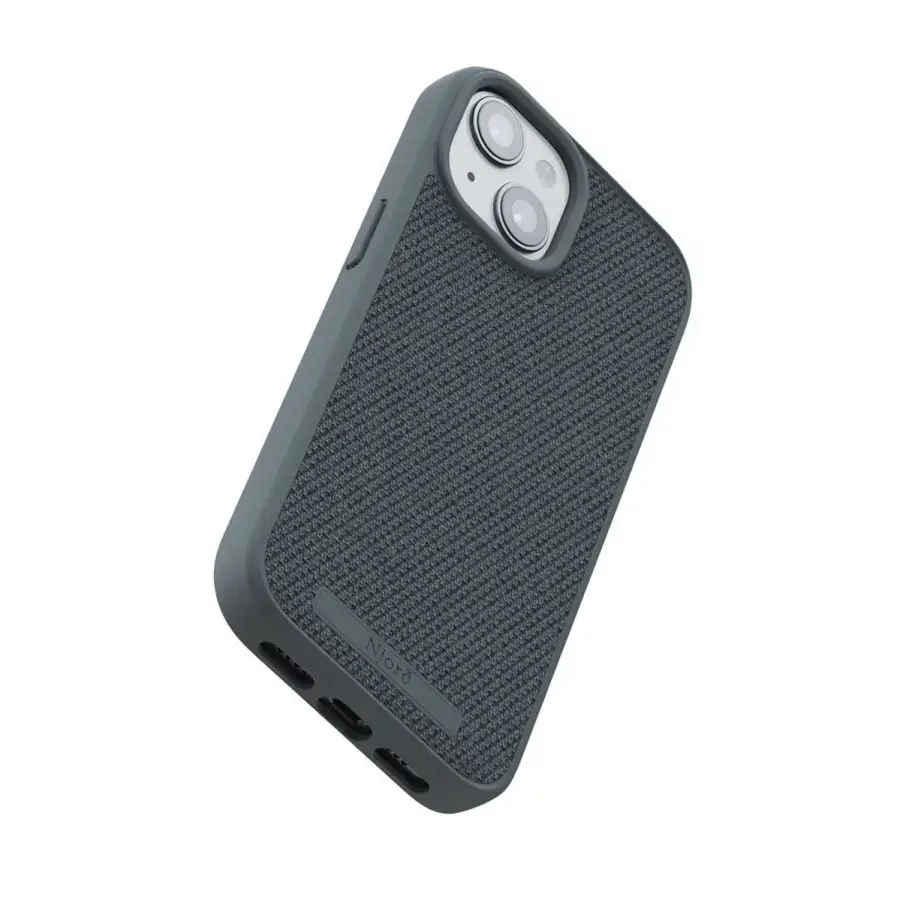 Чехол Njord Fabric MagSafe Case for iPhone 15 - Dark Grey (NA51FA09)