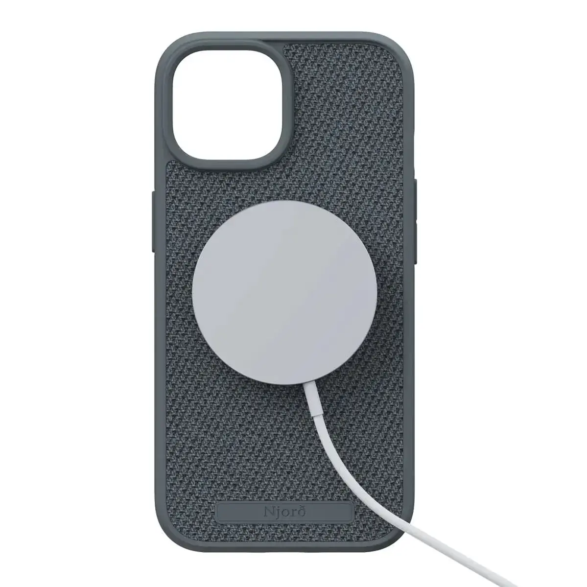 Чохол Njord Fabric MagSafe Case for iPhone 15 - Dark Grey (NA51FA09)