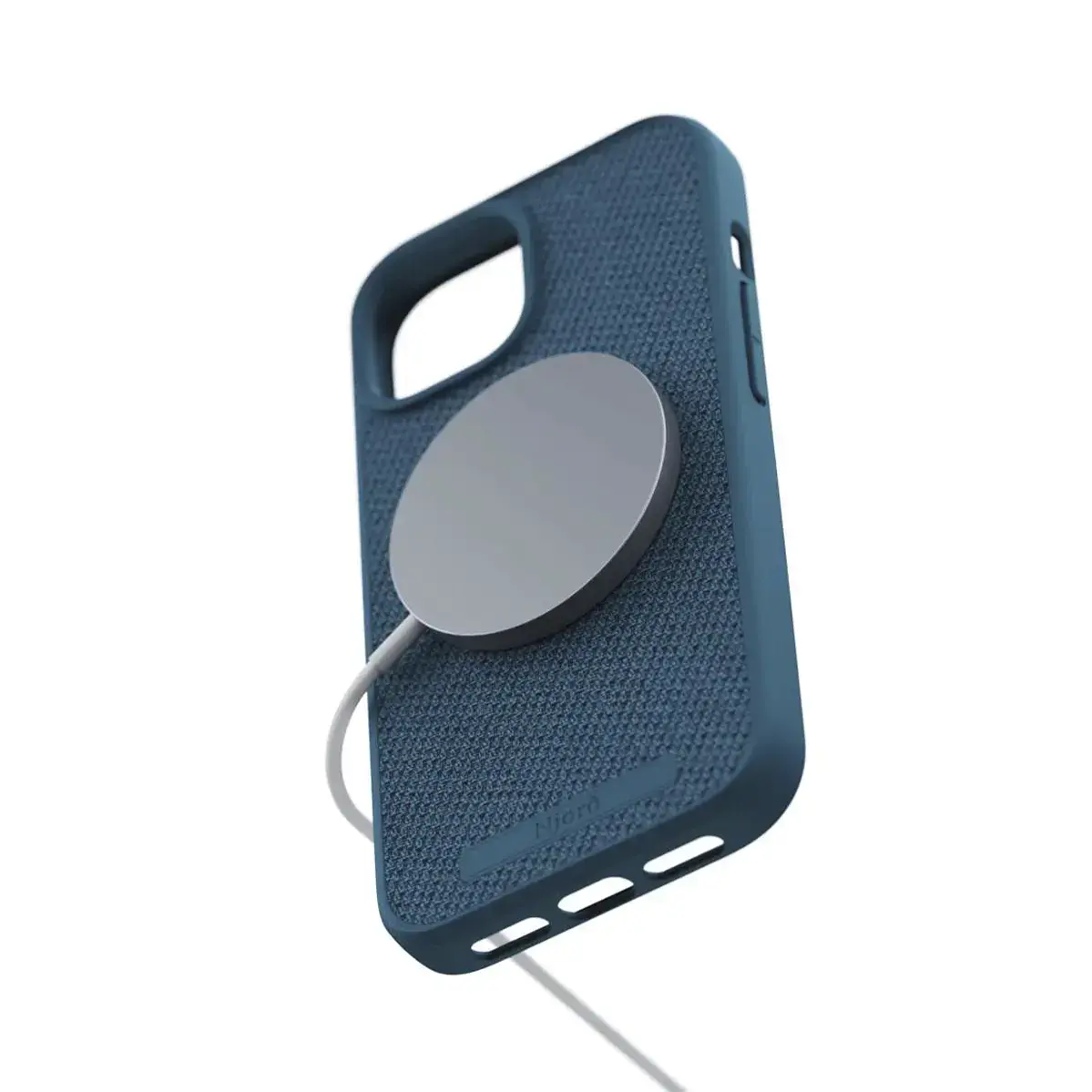 Чехол Njord Fabric MagSafe Case for iPhone 15 - Deep Sea (NA51FA01)