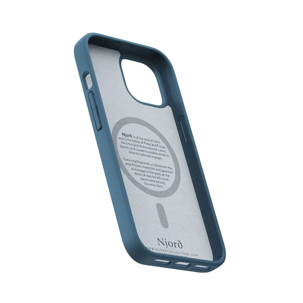 Чехол Njord Fabric MagSafe Case for iPhone 15 - Deep Sea (NA51FA01)