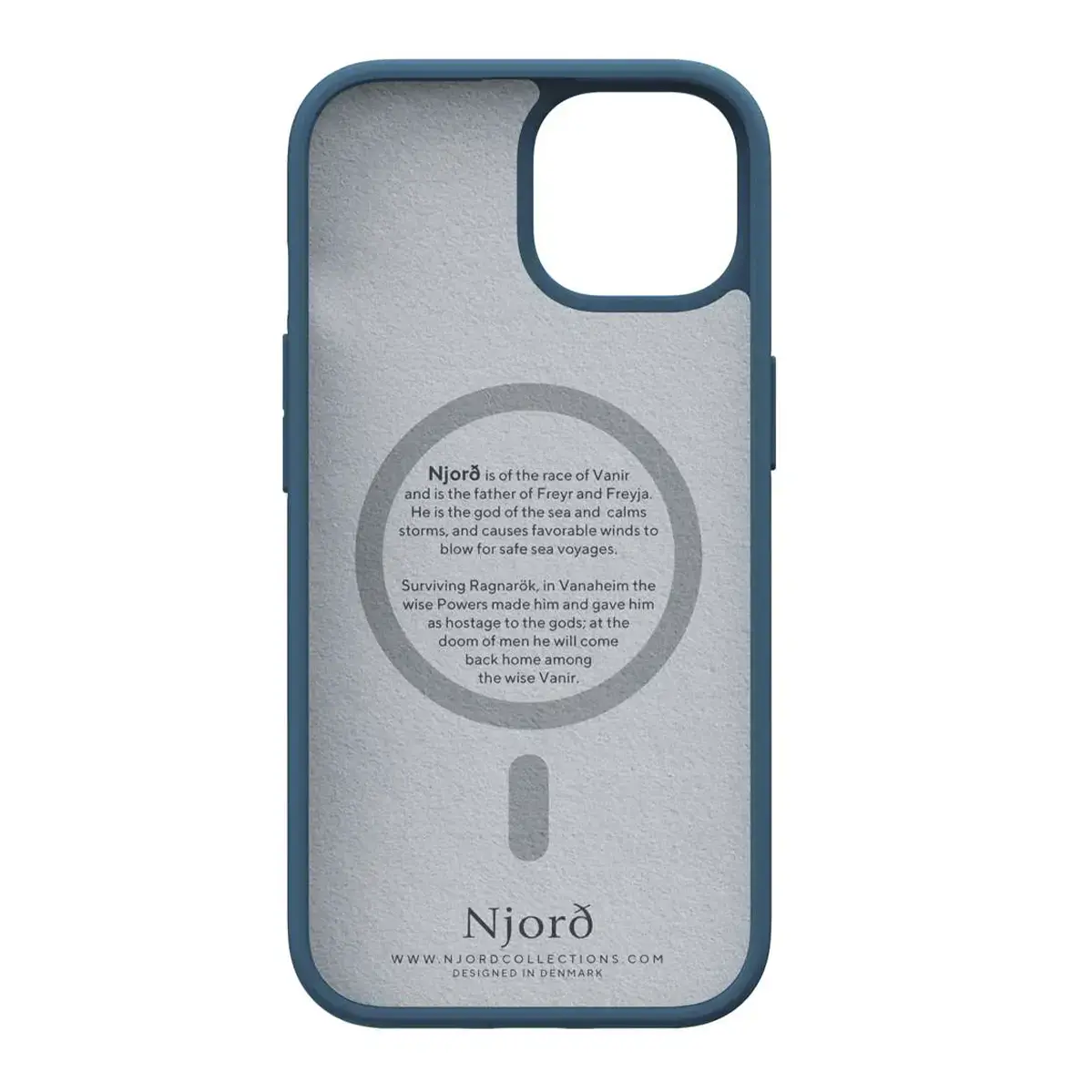 Чехол Njord Fabric MagSafe Case for iPhone 15 - Deep Sea (NA51FA01)
