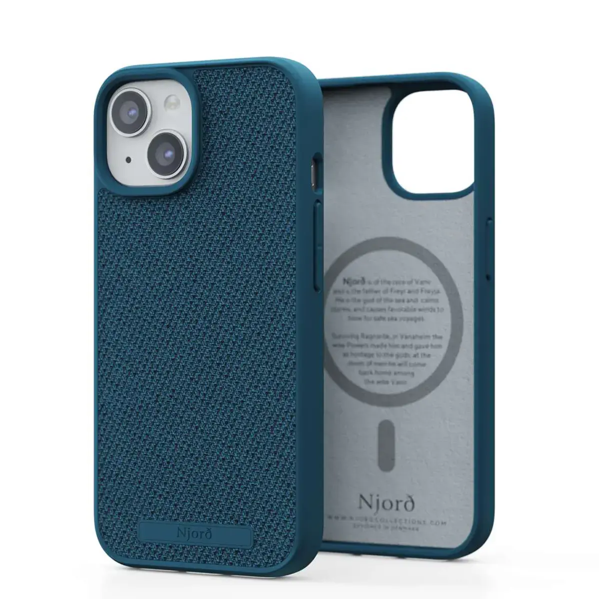Чехол Njord Fabric MagSafe Case for iPhone 15 - Deep Sea (NA51FA01)
