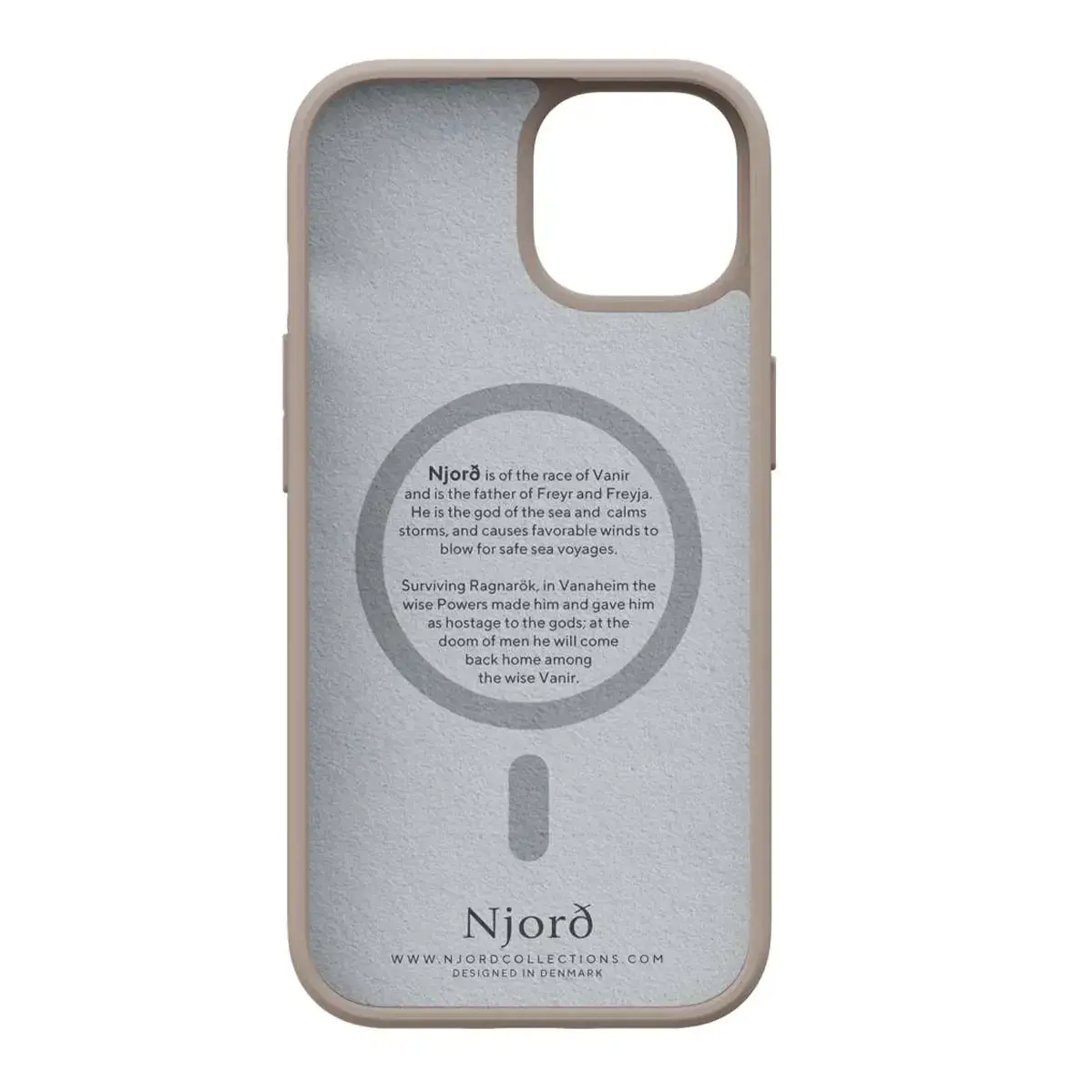 Чехол Njord Fabric MagSafe Case for iPhone 15 - Pink Sand (NA51FA12)