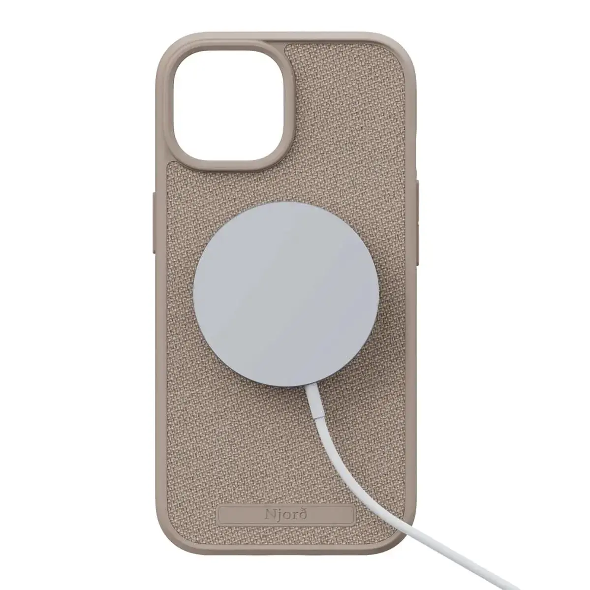 Чехол Njord Fabric MagSafe Case for iPhone 15 - Pink Sand (NA51FA12)