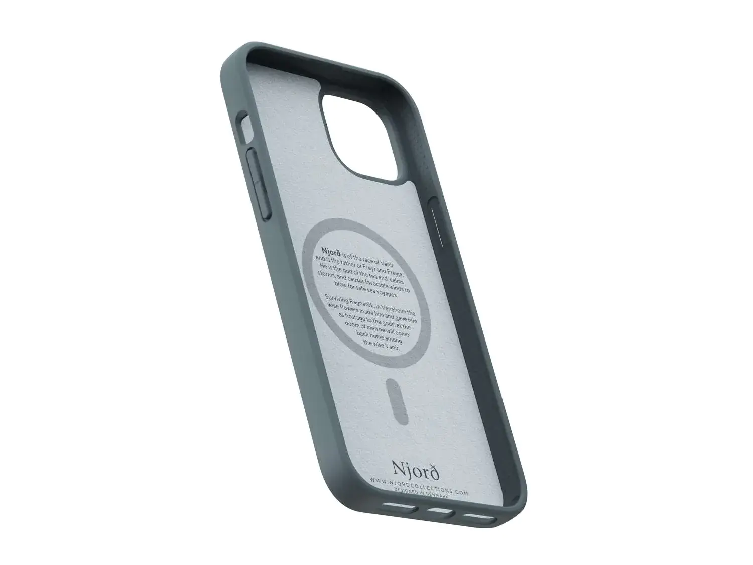 Чохол Njord Fabric MagSafe Case for iPhone 15 Plus - Dark Grey (NA52FA09)