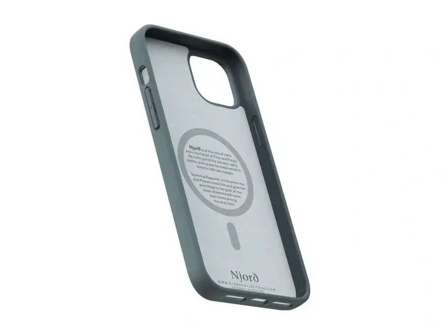 Чехол Njord Fabric MagSafe Case for iPhone 15 Plus - Dark Grey (NA52FA09)