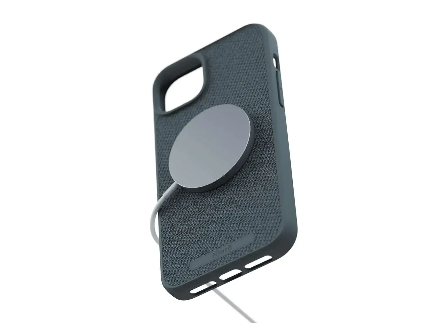 Чохол Njord Fabric MagSafe Case for iPhone 15 Plus - Dark Grey (NA52FA09)