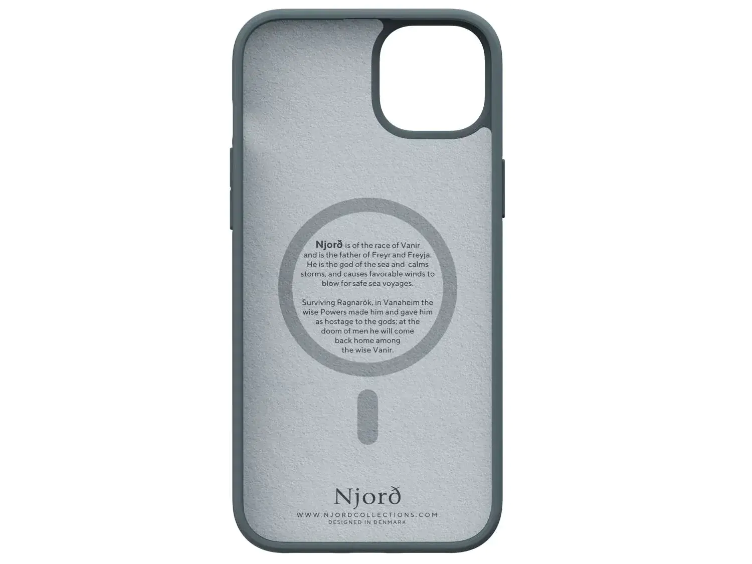 Чохол Njord Fabric MagSafe Case for iPhone 15 Plus - Dark Grey (NA52FA09)
