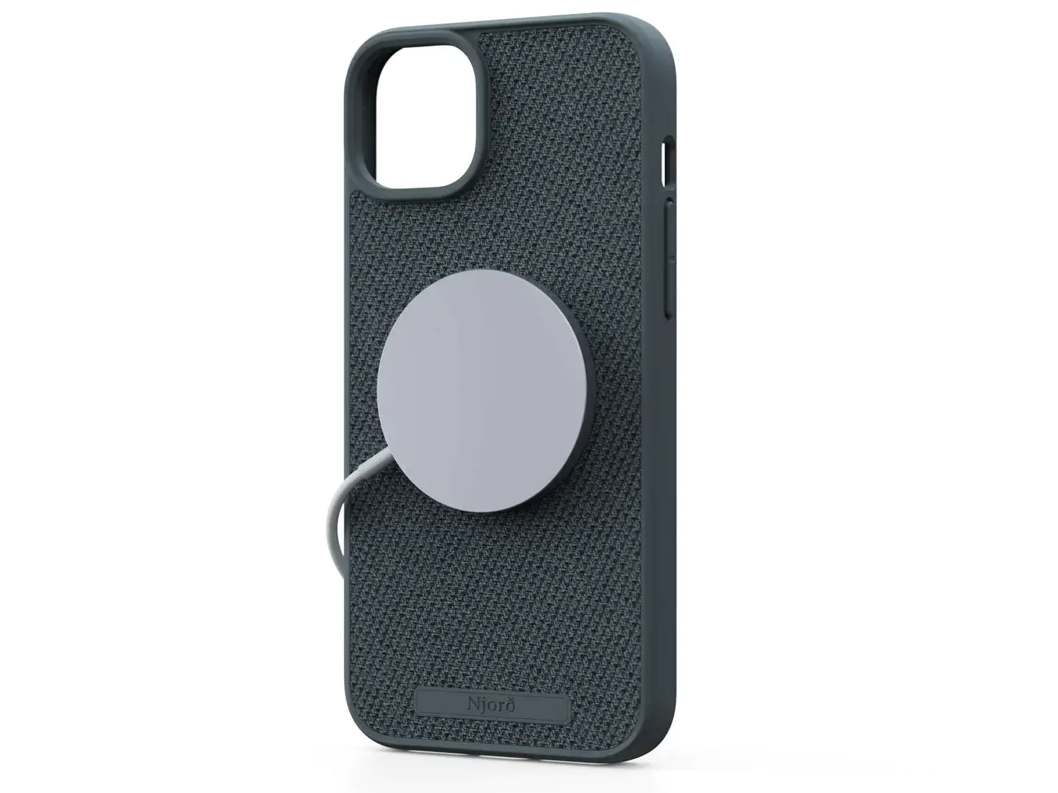 Чохол Njord Fabric MagSafe Case for iPhone 15 Plus - Dark Grey (NA52FA09)