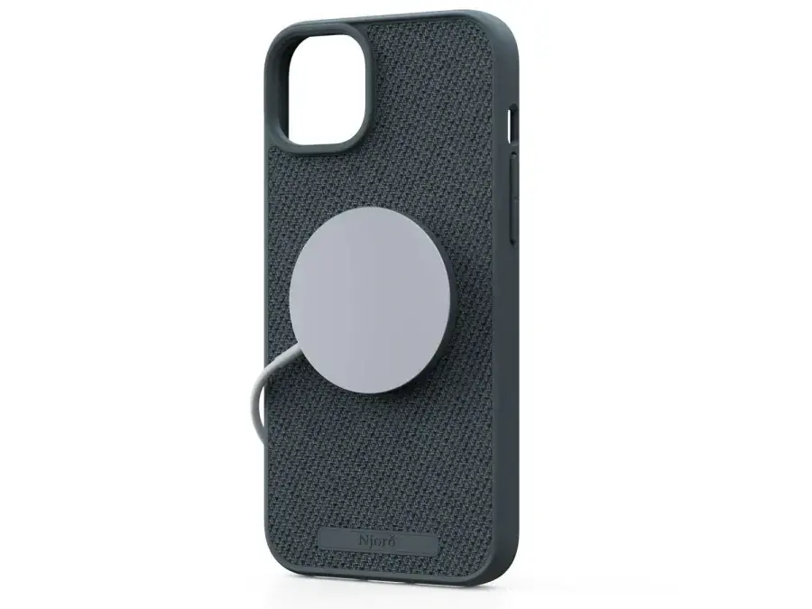 Чехол Njord Fabric MagSafe Case for iPhone 15 Plus - Dark Grey (NA52FA09)