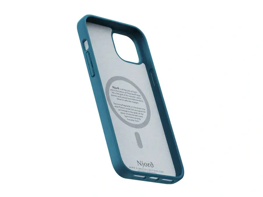 Чехол Njord Fabric MagSafe Case for iPhone 15 Plus - Deep Sea (NA52FA01)