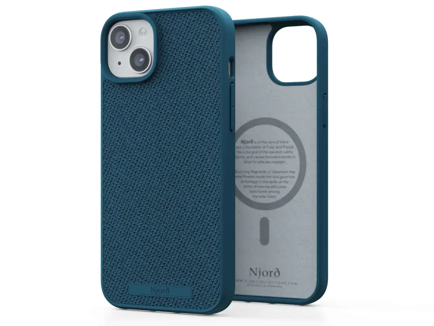 Чохол Njord Fabric MagSafe Case for iPhone 15 Plus - Deep Sea (NA52FA01)