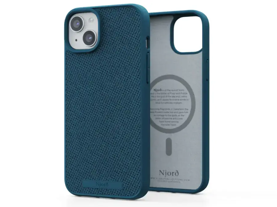 Чехол Njord Fabric MagSafe Case for iPhone 15 Plus - Deep Sea (NA52FA01)