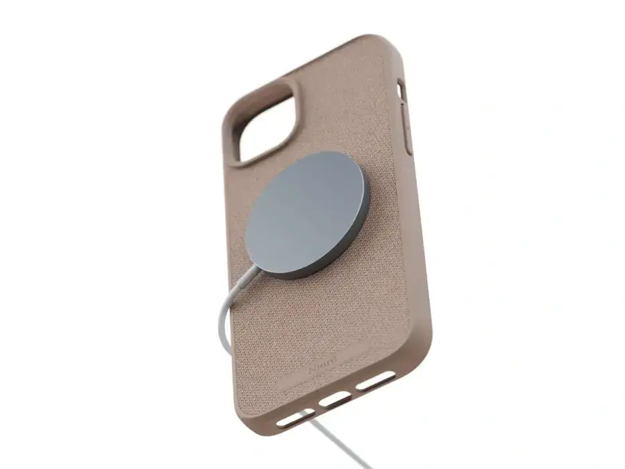 Чохол Njord Fabric MagSafe Case for iPhone 15 Plus - Pink Sand (NA52FA12)