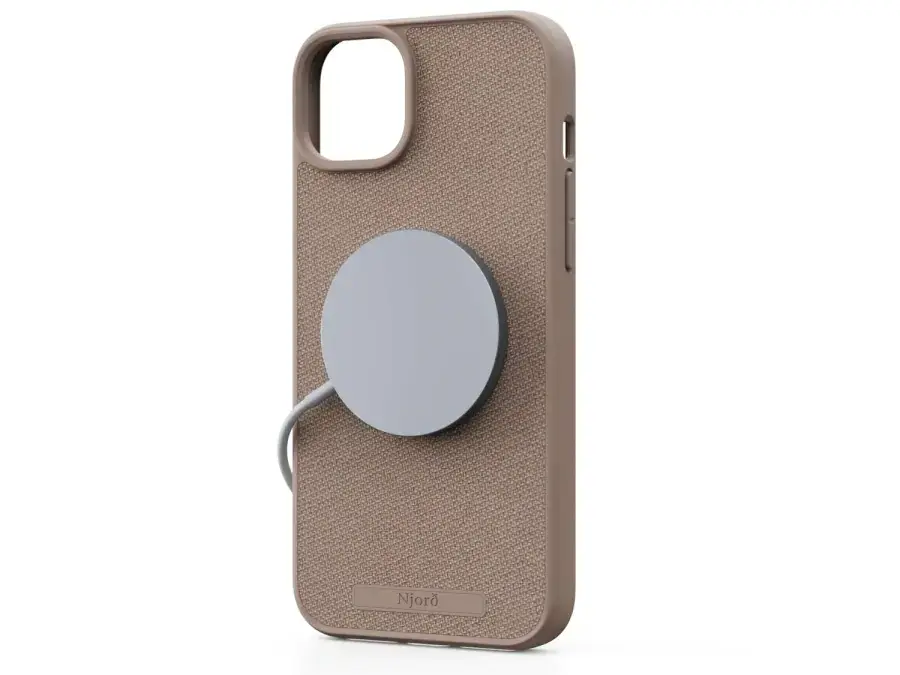 Чохол Njord Fabric MagSafe Case for iPhone 15 Plus - Pink Sand (NA52FA12)
