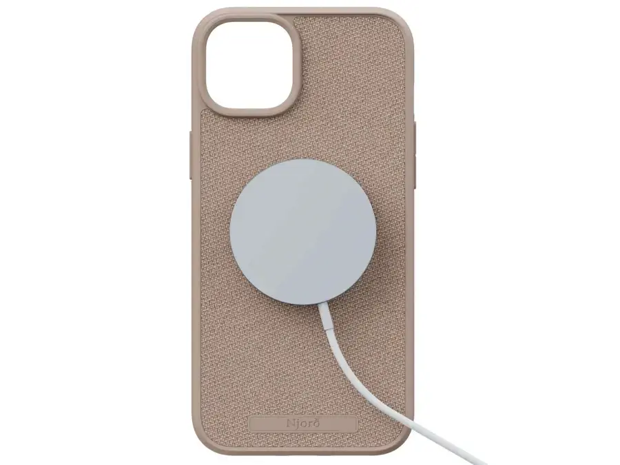 Чохол Njord Fabric MagSafe Case for iPhone 15 Plus - Pink Sand (NA52FA12)
